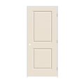 Codel Doors 28" x 80" x 1-3/8" Primed 2-Panel Carrera Molded Hollow Core 6-9/16" LH Prehung Door w/Stn Nckl Hngs 2468MHCCARLH156916